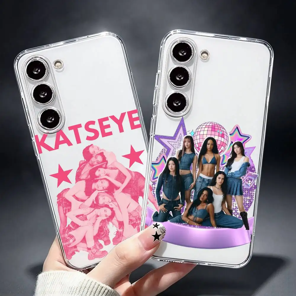 Hot K-KATSEYE Music Group Phone Case For Samsung Galaxy A73,A72,A71,A70,A53,A52,A51Transparent Cover