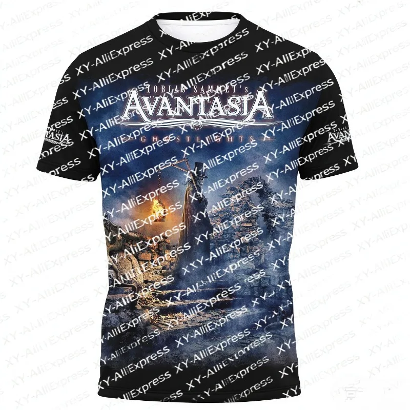 Metal Fan Short Sleeve Tee, Quick Dry & Breathable. Dark Fantasy Night Scene Print, Epic Gothic Vibe for Metal Music Festivals