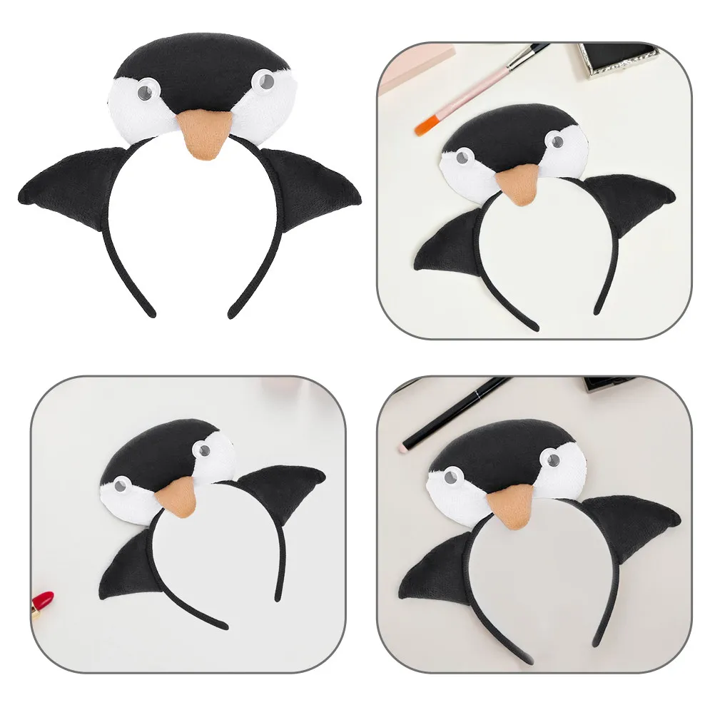 

Набор из 3 повязок на голову с морскими животными, регулируемые, удобные, в стиле пингвинов, для детских костюмов, Хэллоуина, карнавала, веселья