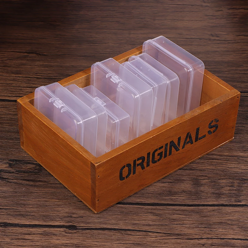 10PCS Transparent Square Storage Boxes Parts Small Beads Accessories Storage Boxes Earplug Jewelry Hardware Accessories