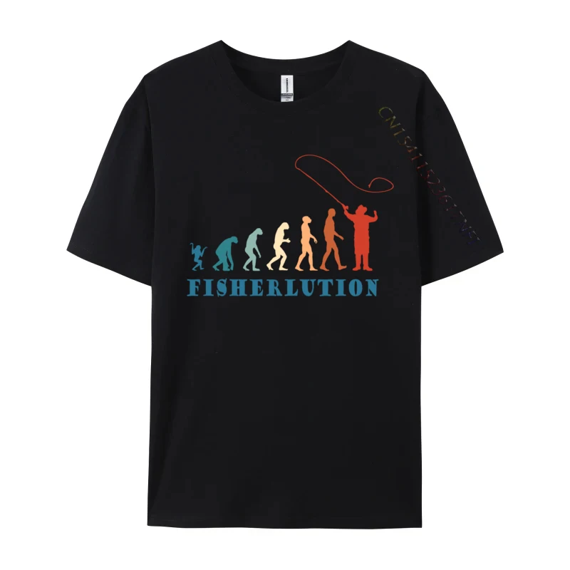 Fisherlution Fisherman Evolution Nymphing Fly Fishing Hip Hop Normal Tshirts Tops & Tees For Male Top T-Shirts Simple Style