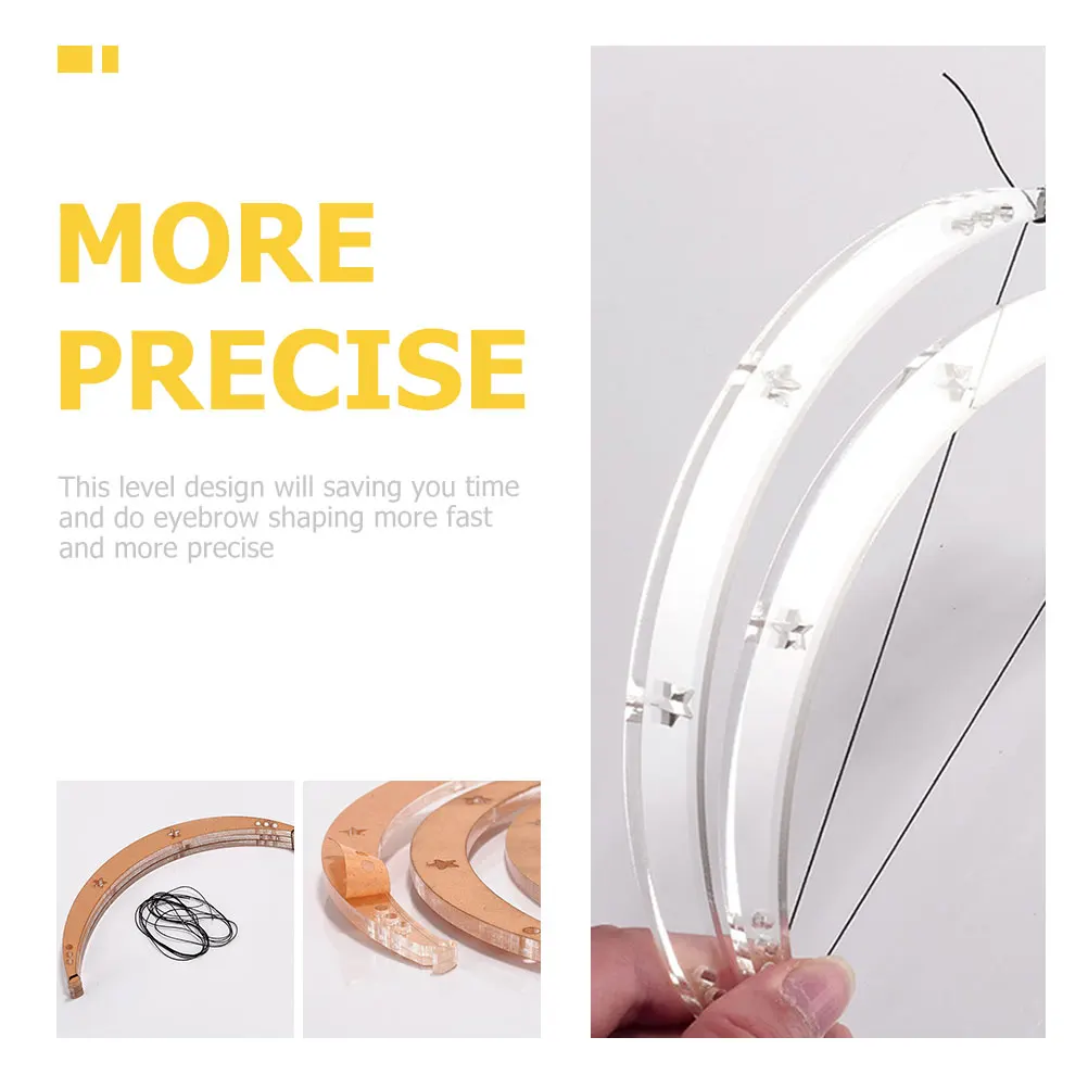 

1 Set Shaping Kit Bow Shaped Mapper Symmetrical Brow Marker Adjustable Ruler Level Design Precise Eyebrow Shaper Lightweight