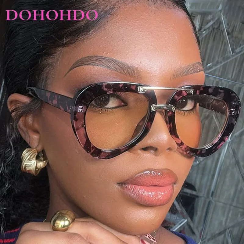 

Trendy Design Pilot Metal Double Bridge Women Sunglasses SteamPunk Men Sunglass Outdoor Drive Shade Travel Hipster Eyewear UV400