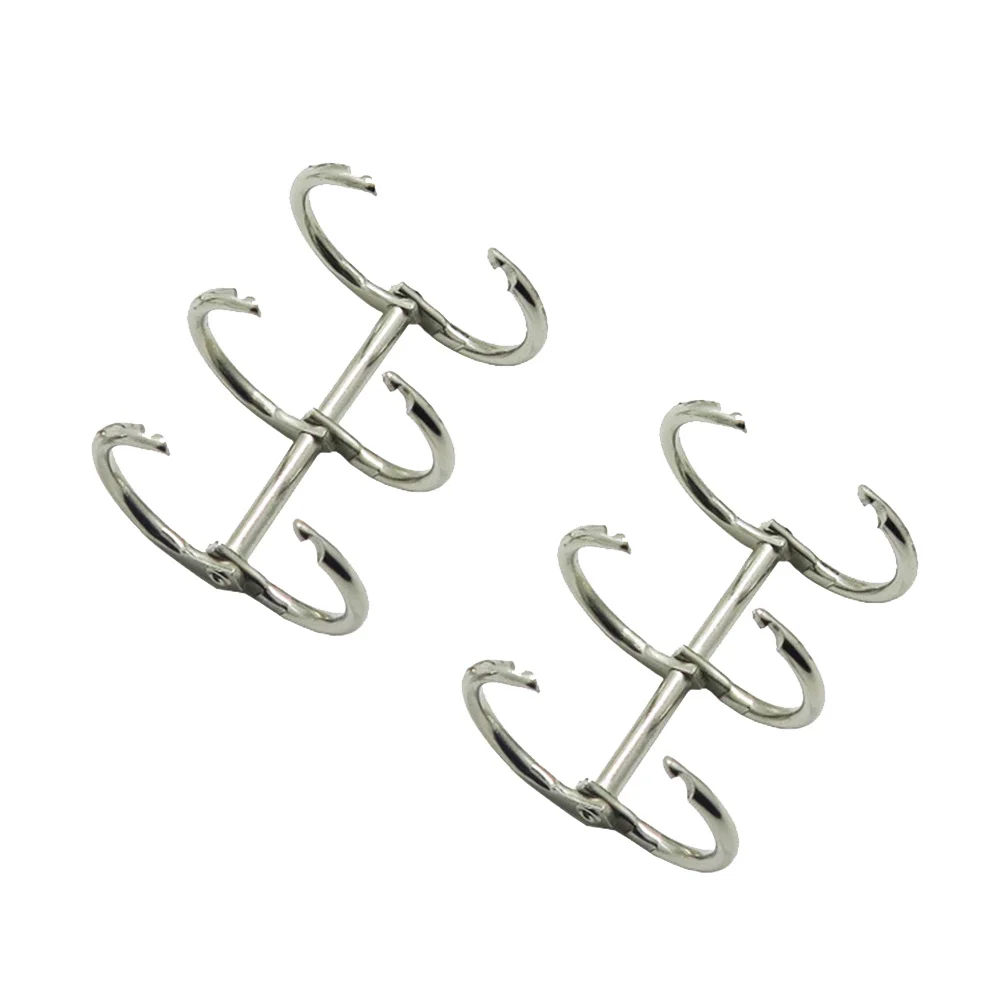6 pcs 20Mm Nickel Plated Binder Rings Strong Metal 3-Ring For Diy Scrapbooking Photo Album Planner Organizer Office