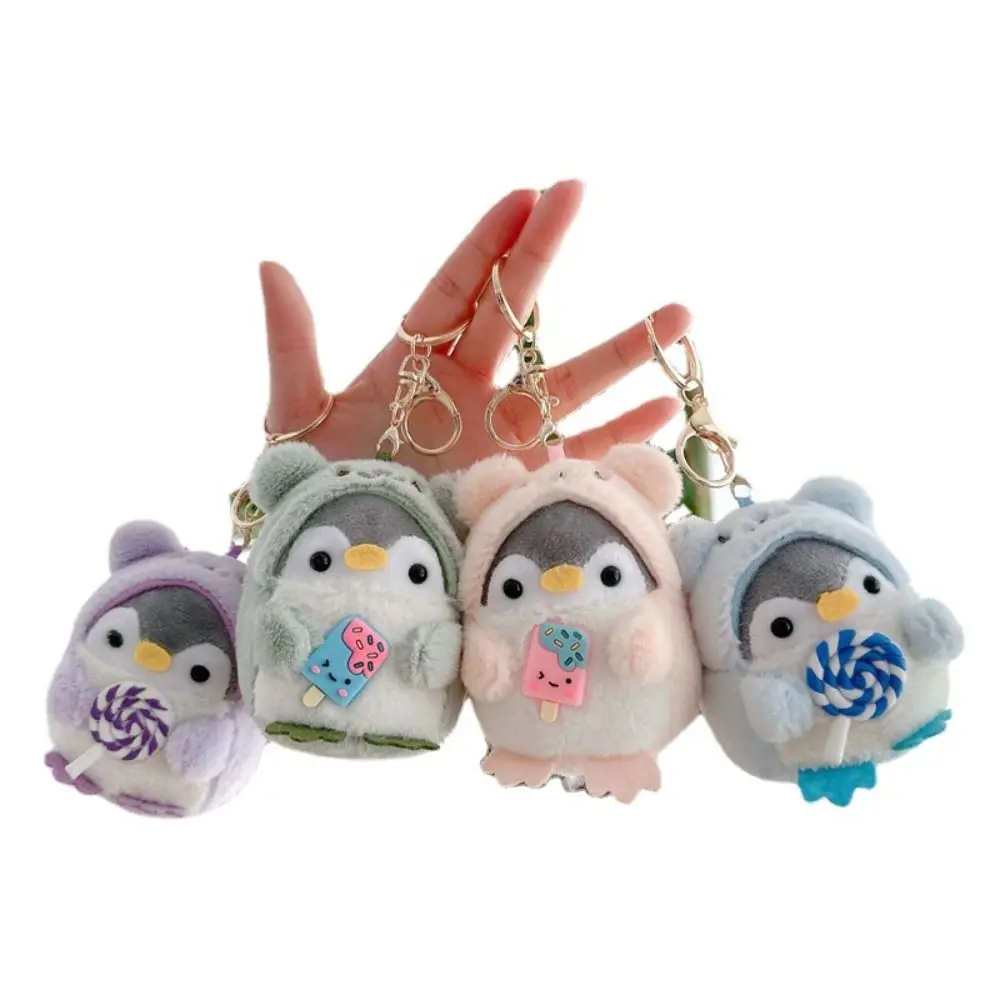 LLavero de muñeco de pingüino de dibujos animados creativo, bonito juguete de peluche, llavero, muñeco de peluche de pingüino, muñeco de peluche para hombres y mujeres