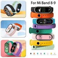 Correa deportiva para Xiaomi Mi band 8-8 NFC, repuesto de pulsera de silicona miband9/8, correas de reloj impermeables, accesorios para mi band 9