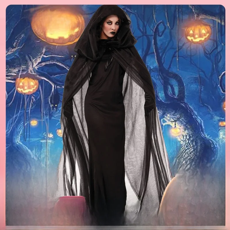 

Halloween Costume Night Roaming Soul Women's Ghost Outfit Witch Death Robe Night Club Carnival Party DS Suit Women's Fashion