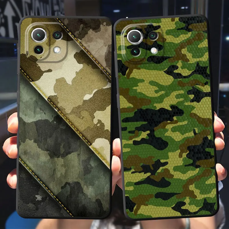 Phone Case for Xiaomi Mi 12 13 11T 11 Lite 5G Note 10 9T 10T 12T Pro A2 Lite 9 SE Camouflage Pattern Camo Military Army Cover