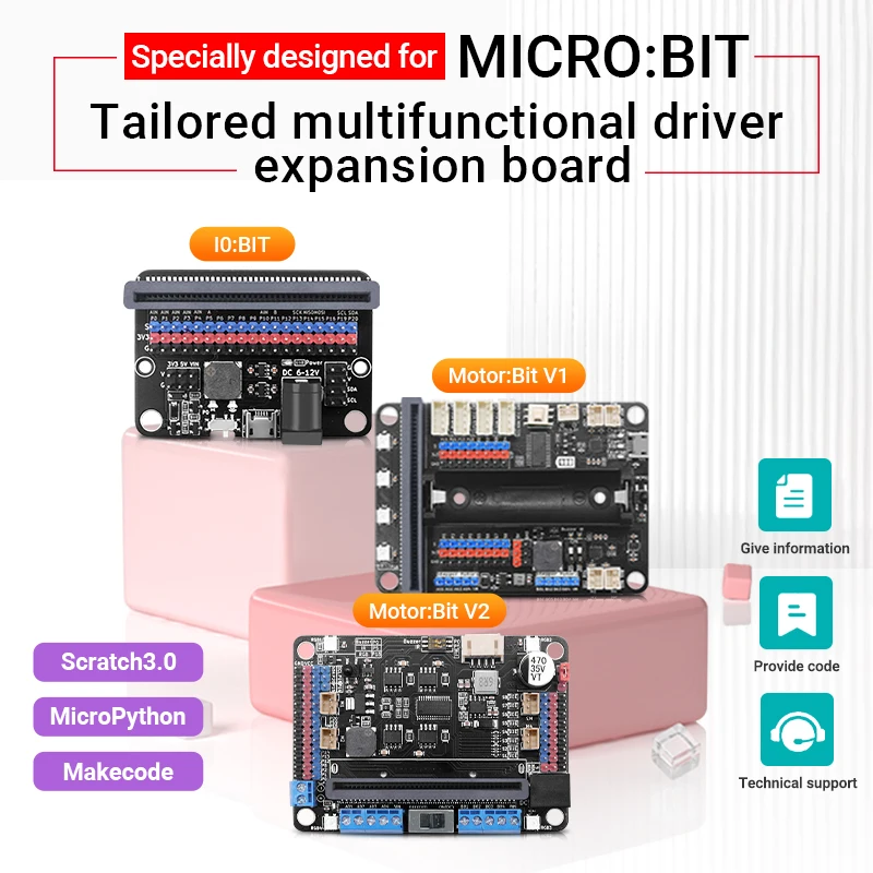 Microbit Expansion Board Driver Development Board Beginner Starter Kit Python Programming Mainboard Control Board