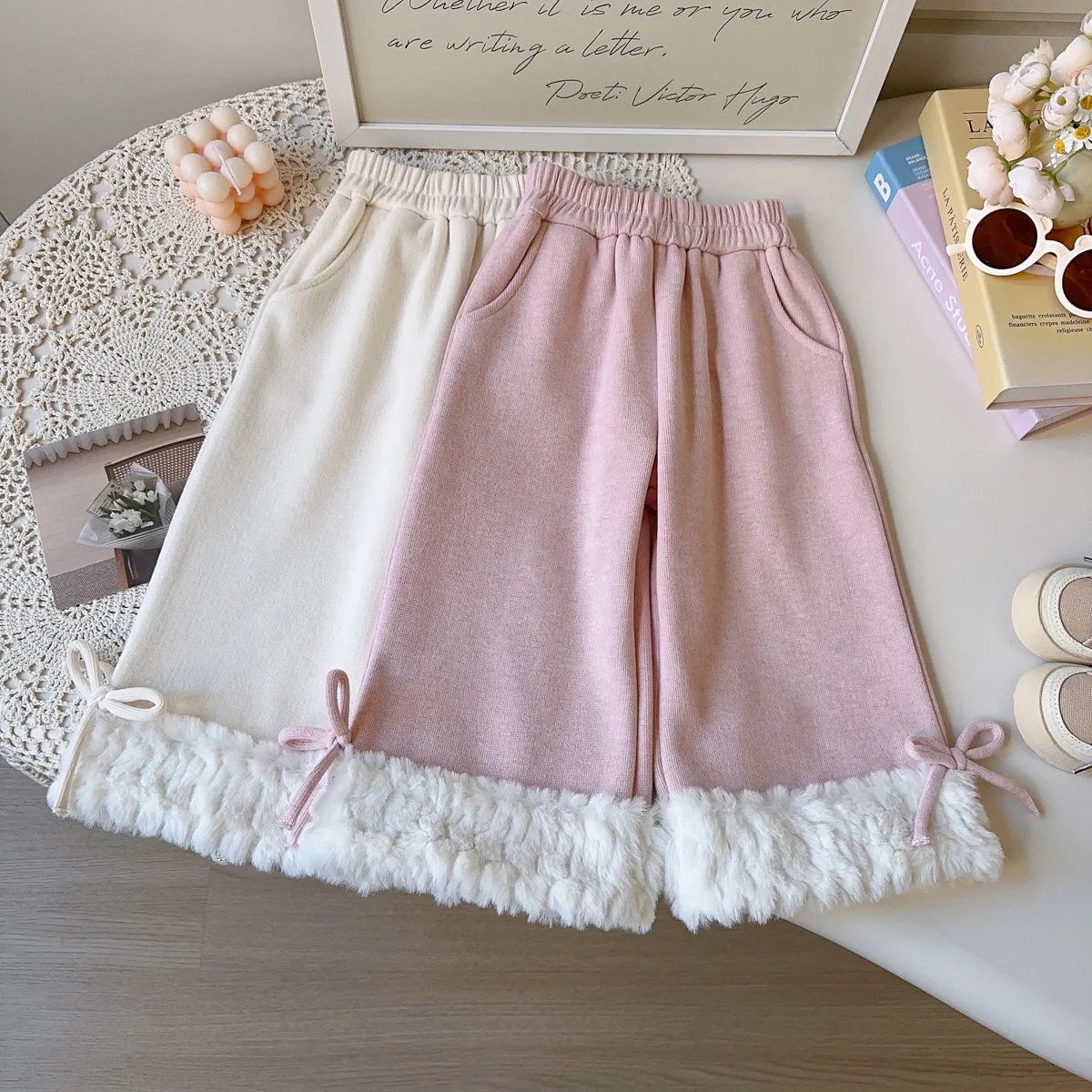 

Girls Thick Pants Autumn Winter 2025 Children Warm Velvet Trousers For Baby Girl Clothes Kids Cotton Legginfs Outfits Costume 7Y