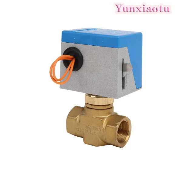 DN20 6PT Motorized 2-Way Brass Valve VA7010-8503, Fan Coil Electric Zone Valve for Water Chilled Air Conditioning