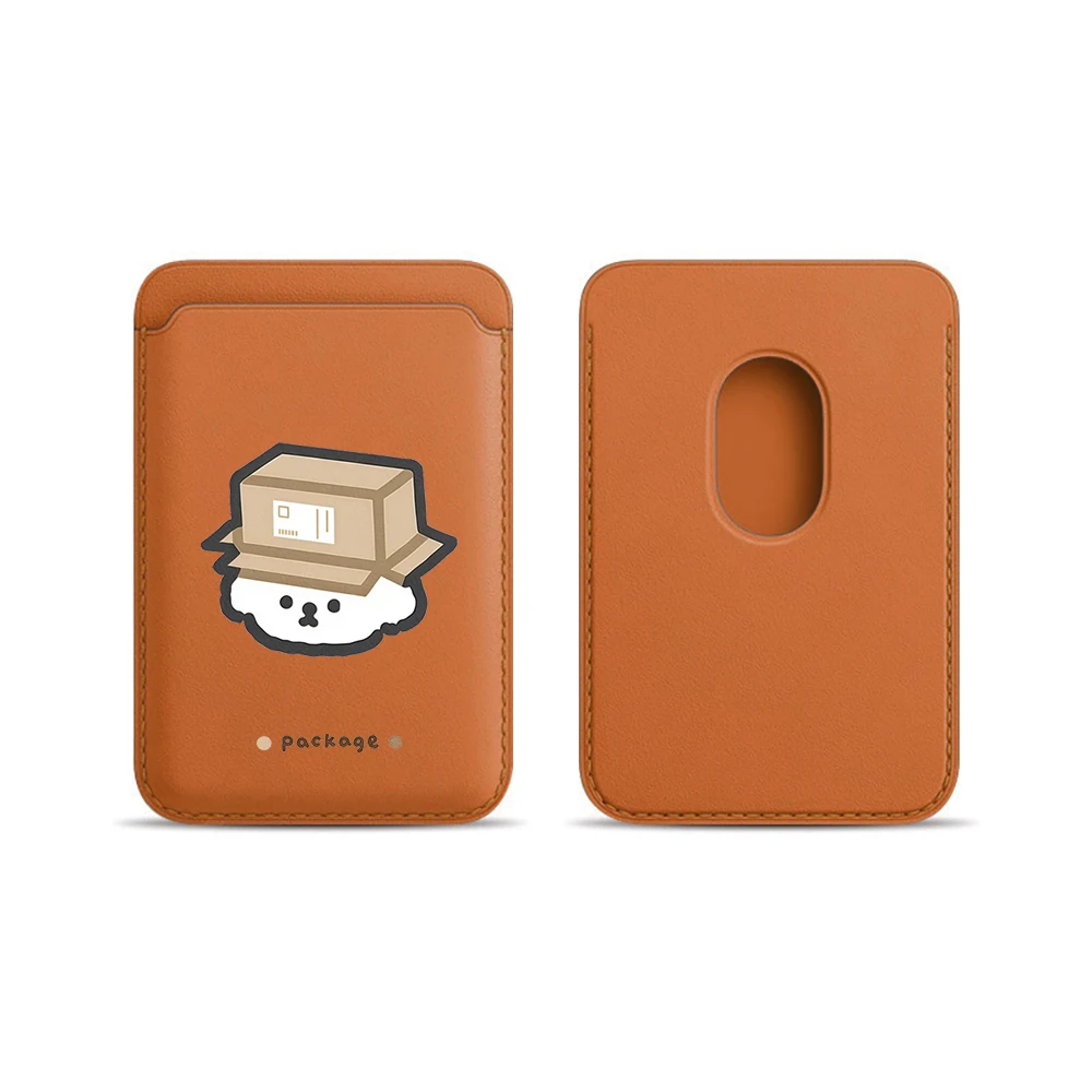 Puppy Leder-Kartenetui Handyhülle Kartenhalter für Magnetische Hülle Geeignet für alle iPhone Magsafe Karten-Handy-Rückseiten-Taschen – Detail 11