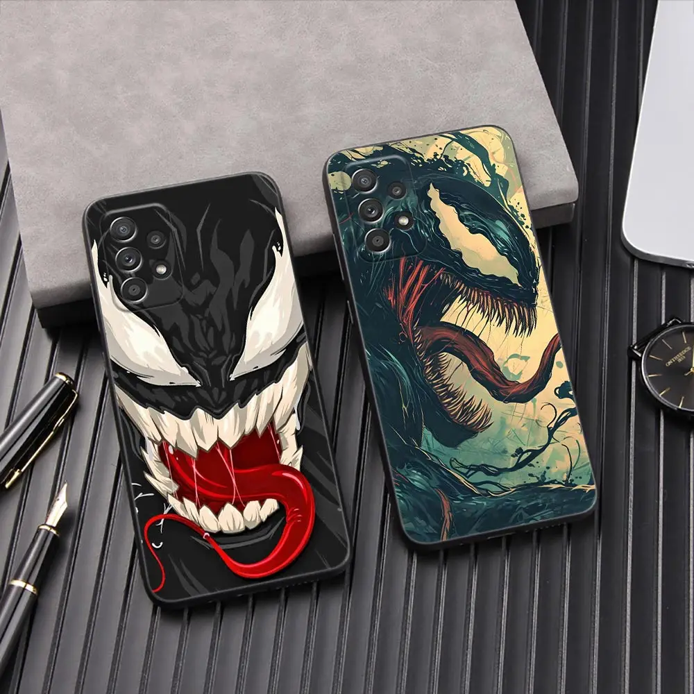 

Marvel Venom Face Funda A56 5G For Samsung Galaxy A56 A55 A36 A26 A16 A54 A52 A72 A35 A34 A25 A21S A14 A06 Case Soft Phone Cover