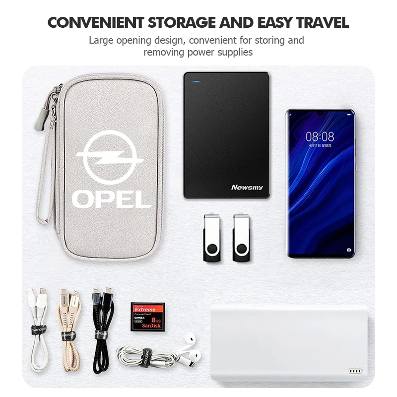 For Opel Travel Portable Digital Accessories Storage Bag Organizer Insignia Astra G J F K Vectra C H Corsa C B D Omega view 2