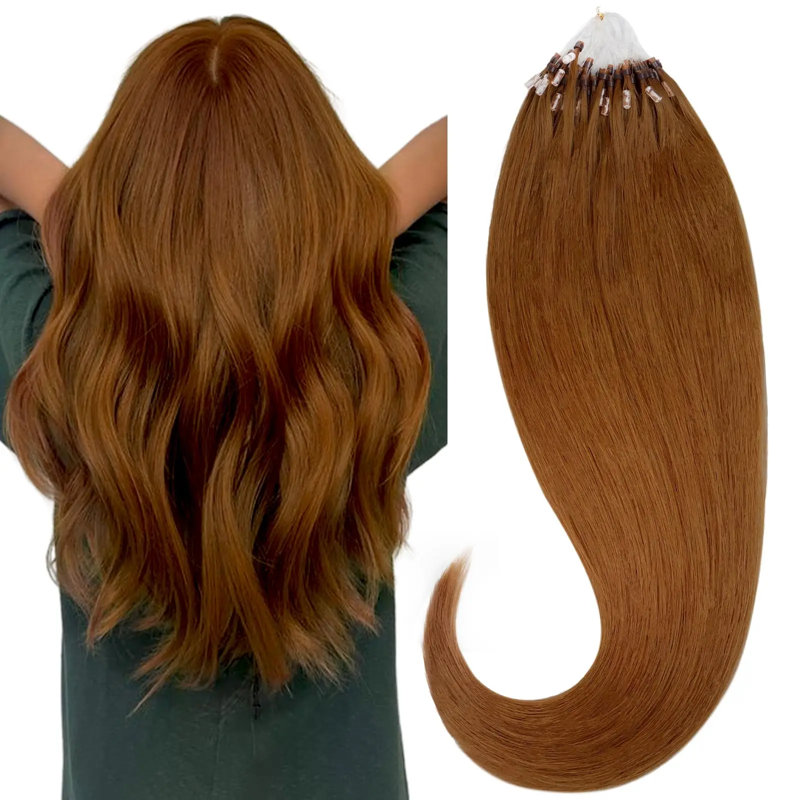 100-human-hair-micro-loop-hair-extensions-20inch-straight-1b-p4-613-boost-fullness-texture-wedding-special-wholesale-dropshi