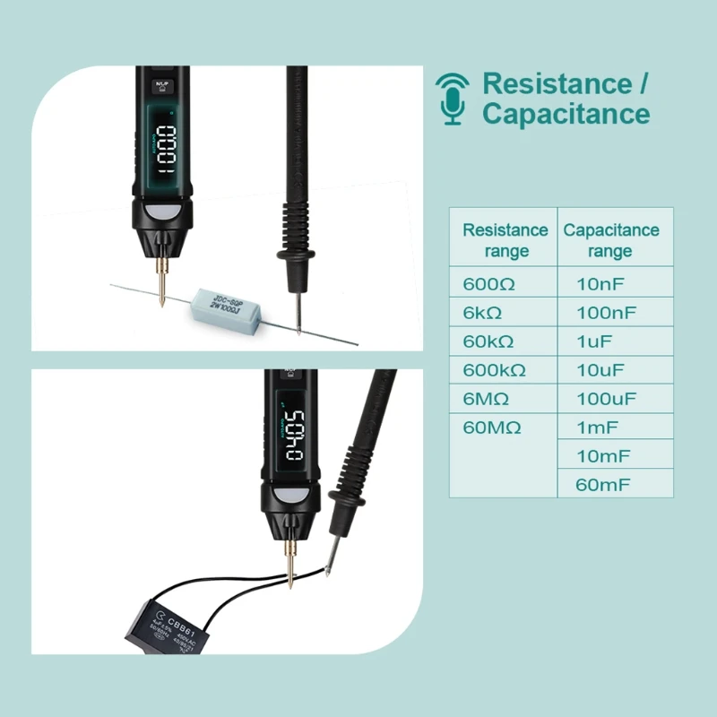 

Electric Handheld Tester Digital Multimeter DCV ACV Resistance Diode Continuity