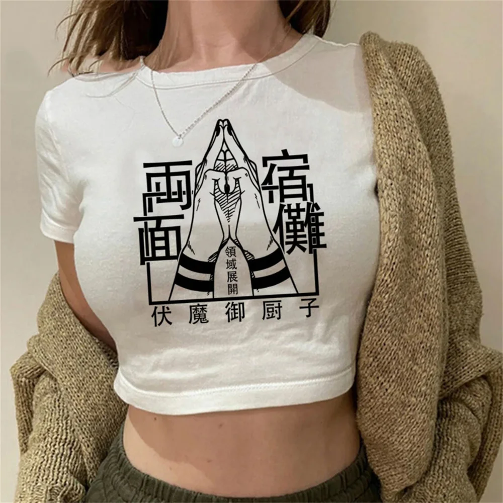 Gojo Satoru Yuji Itadori tshirt women athleisure Japanese Tee girl funny manga Japanese clothes