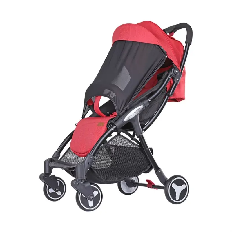 Hot selling baby stroller European portable stroller automatic folding light BB car can board can sit can lie