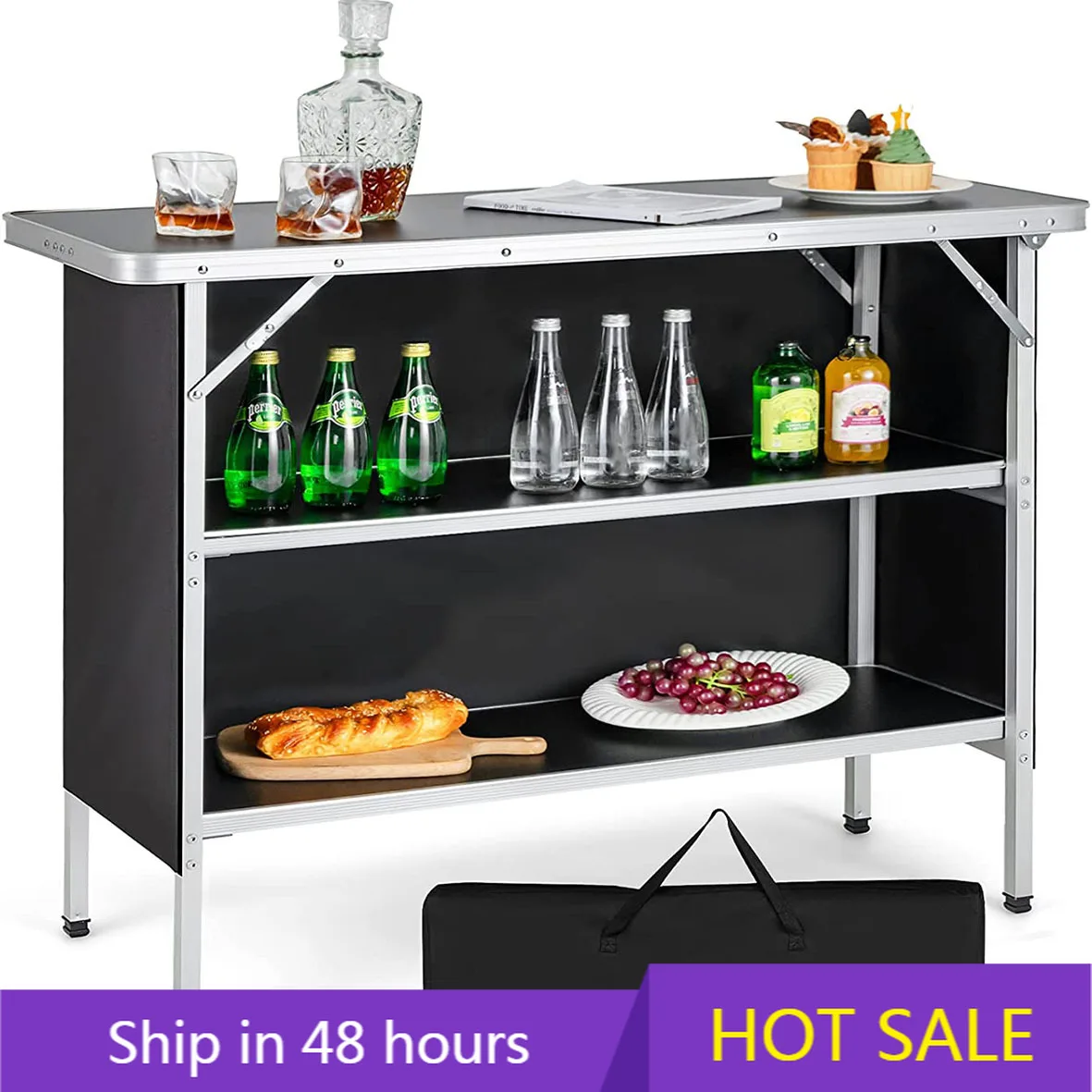 

POWER LEAP Custom Metal Folding Modern Design For Outdoor Hotel Cheap Portable Bar Counter Furniture For Outdoor