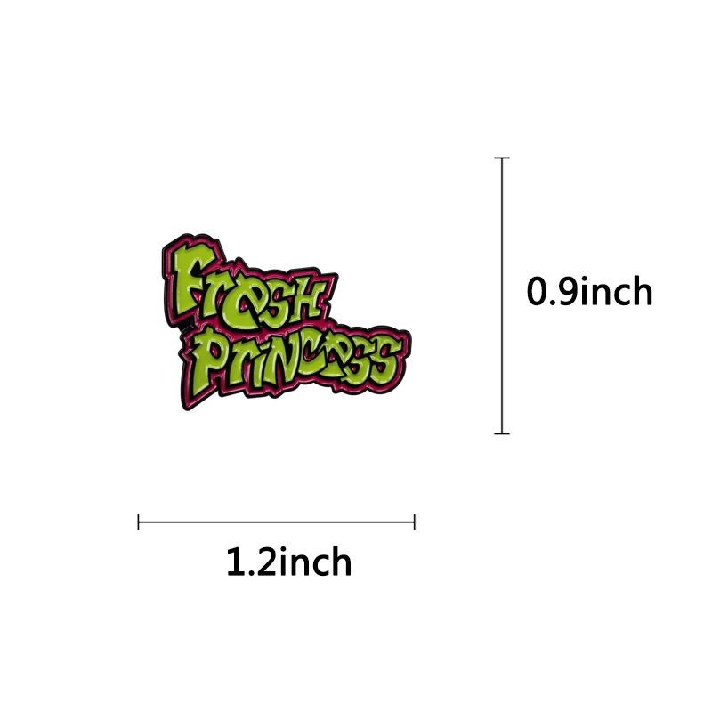 Pin de esmalte de princesa fresca, insignia de inspiración de programa de TV de los años 80