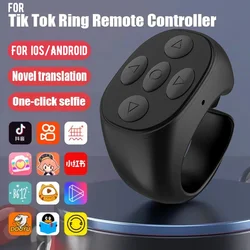 Wireless Bluetooth Air Mouse Mobile Selfie Lazy Instant Remote Control Ring Music Video Controller For Tiktok IOS Android Laptop