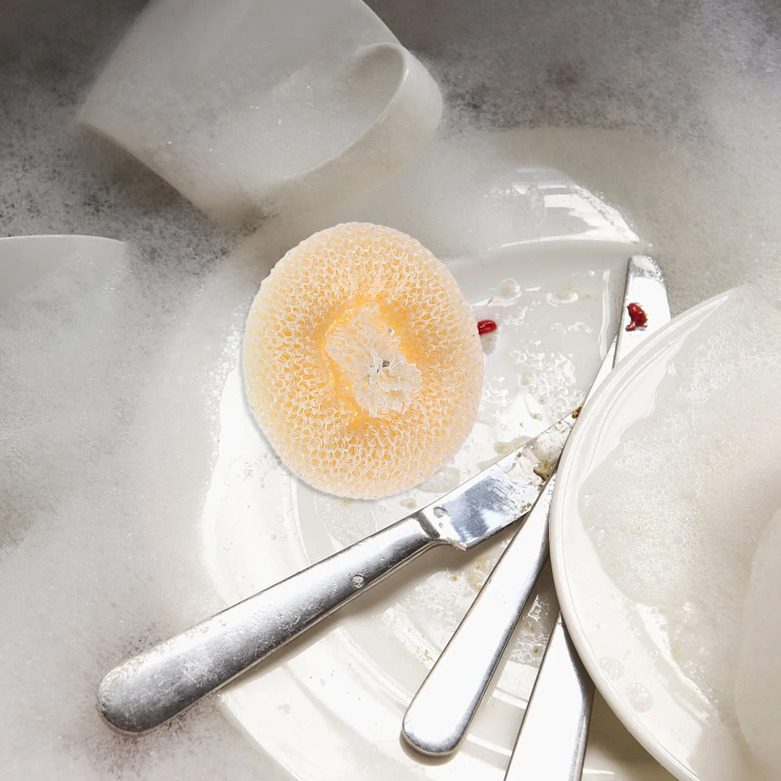 

10 Pcs Dish Scrubber Non Scratch Kitchen Cleaning Pads Colored Sponge Balls for Dishes Pot Scouring Tableware Scrubbers