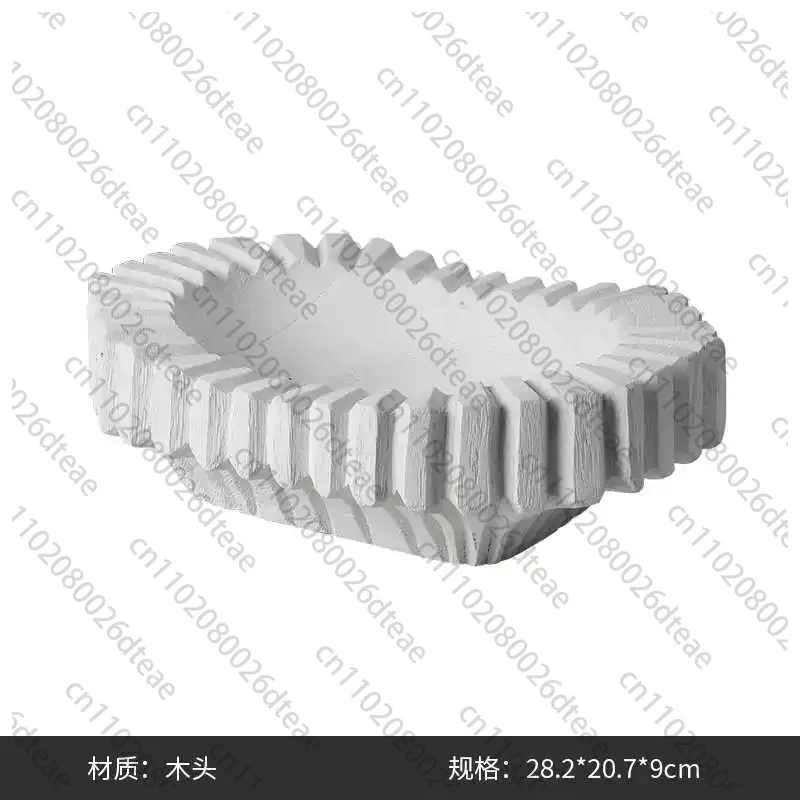 Minimalist Antique Abstract Concave Wood Tray Exhibition Hall Homestay Coffee Table Desktop New And Peculiar Storage