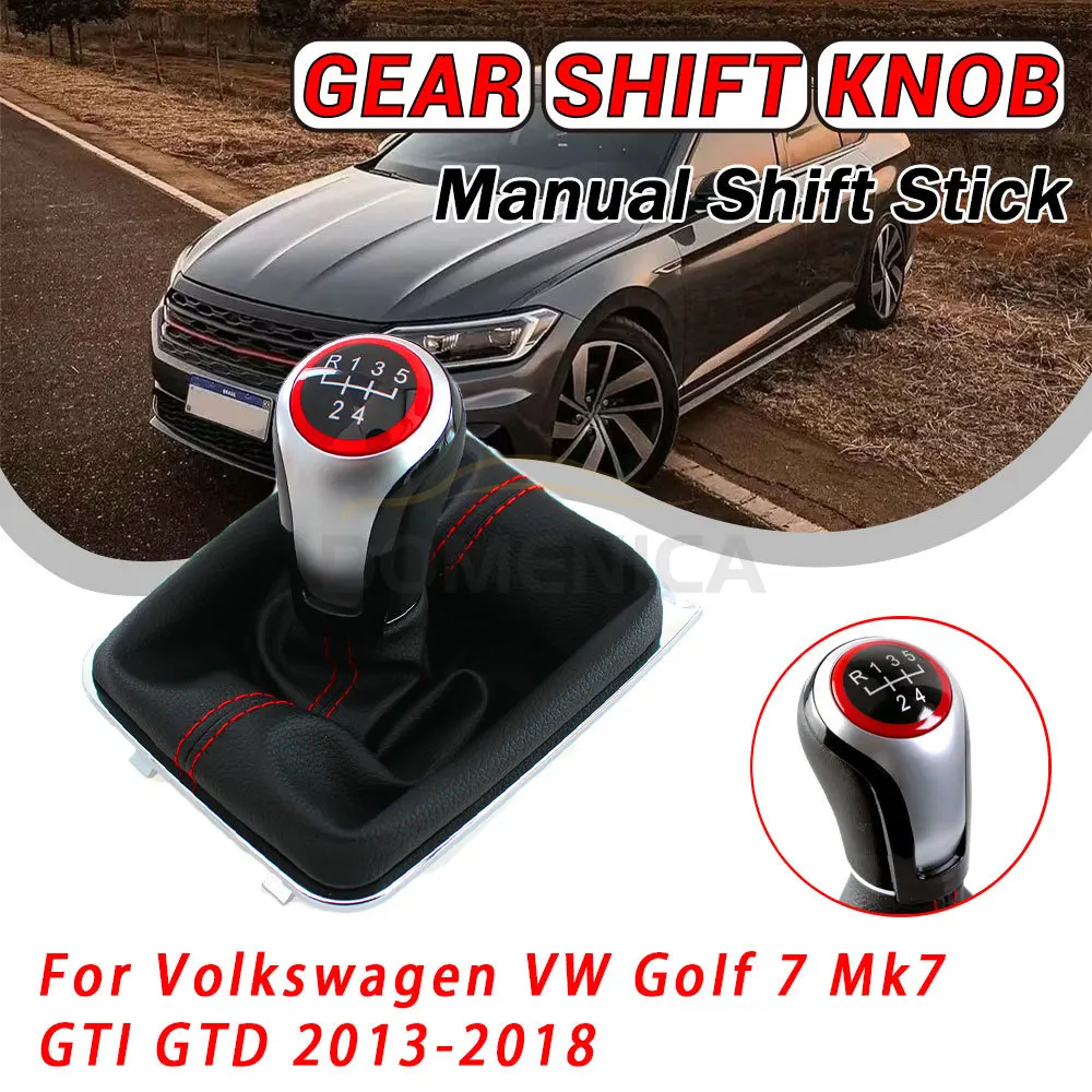 

Car Accessory 5/6 Speed Gear Shift Knob Suit Fit for For Volkswagen VW Golf7 Mk7 GTI GTD 2013-2018 Car Shifter Lever Replacement