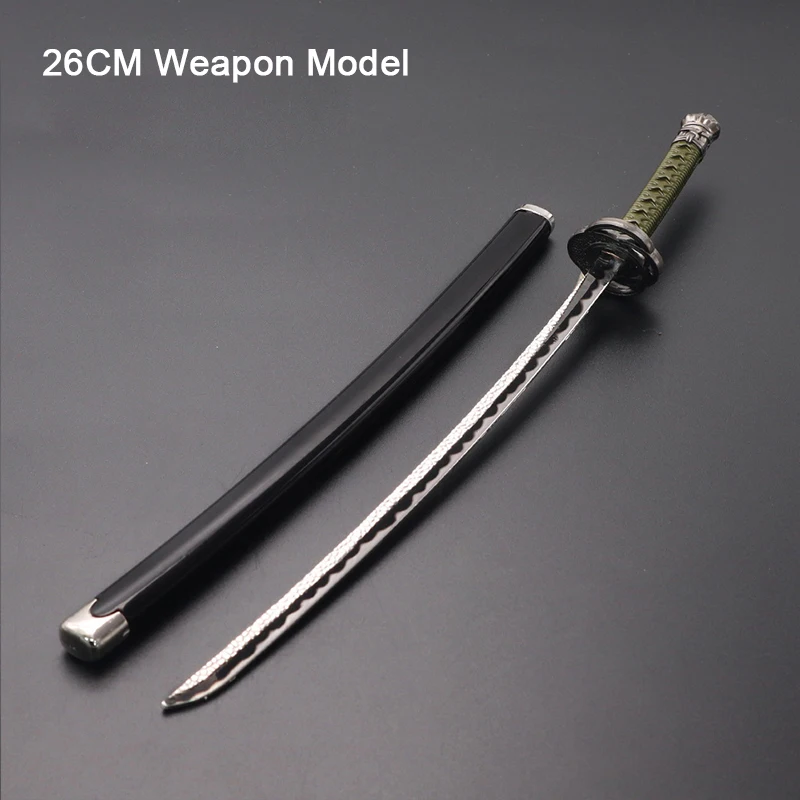 26cm Moonveil Game Peripheral All Metal Handicraft Ornaments Weapon Models Keychain Moonveil Replica Miniature Katana Carfts