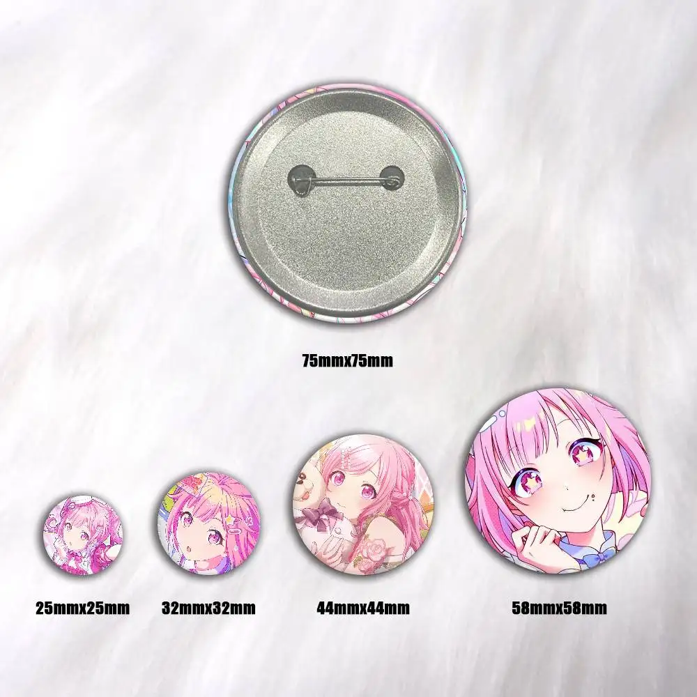 A-Figure E-Emu O-Otori Anime Round Badges, Brooches, Clothing Accessories, Birthday Gifts, Anime Conventions