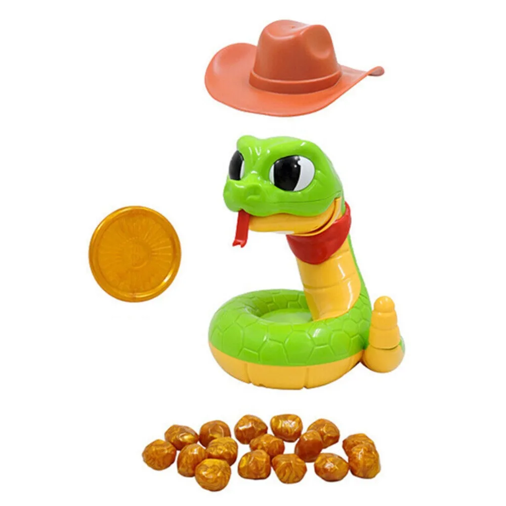 Cartoon Electric Rattlesnake Toys Snake Head Pop-up Snake for Children Toys