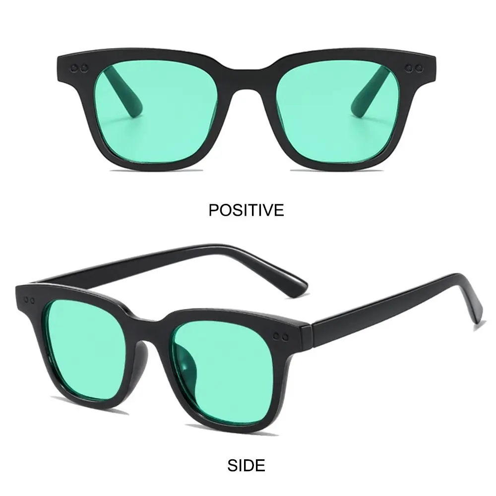 Vintage Colorful Square Frame Sunglasses UV Protection Luxury Ocean Lens Sun Glasses Summer Shades for Women & Men