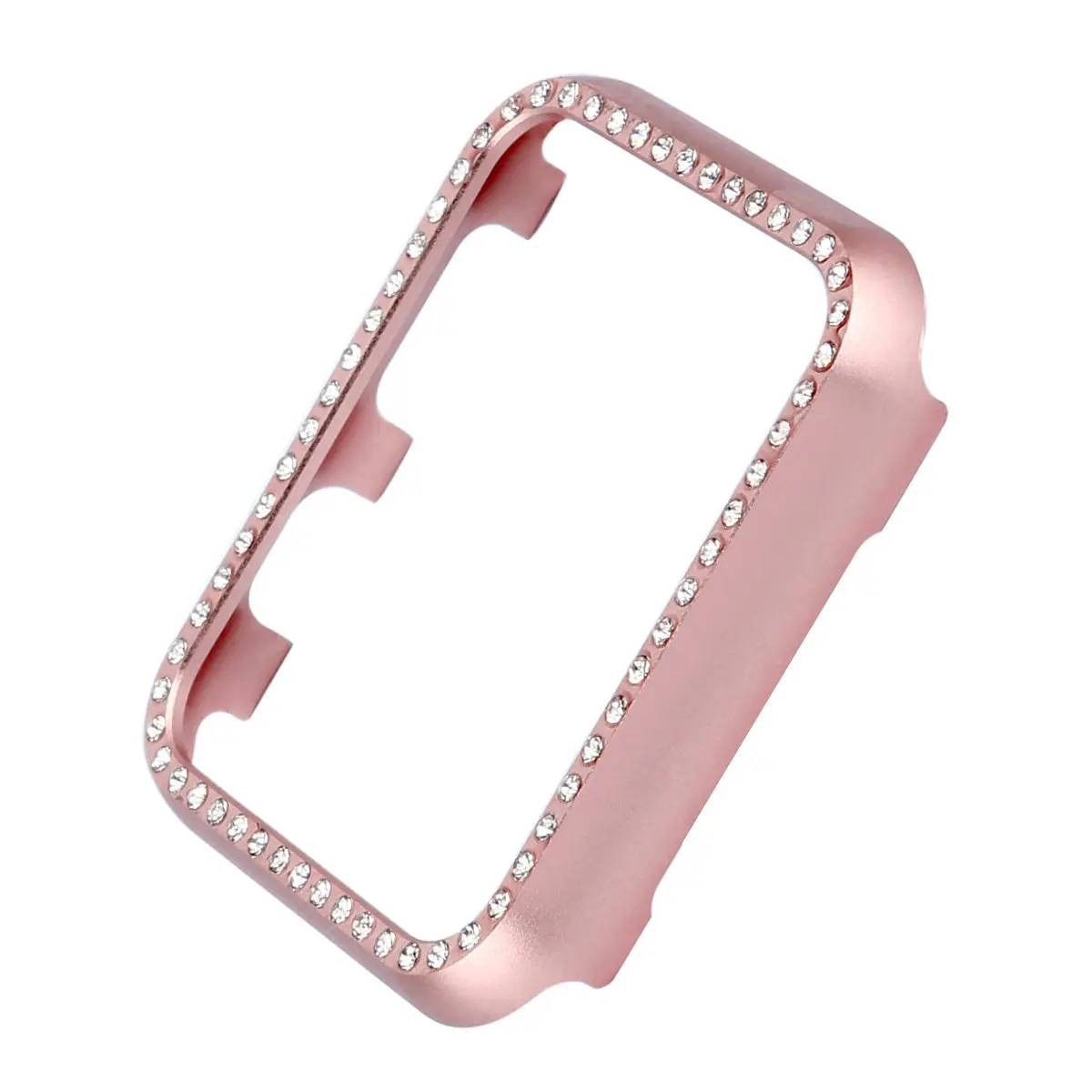

Aluminium Alloy Metal Case for 40Mm Series 4 Sparkling Rhinestone Decoration Full Protection Watch 4 Protector Rose