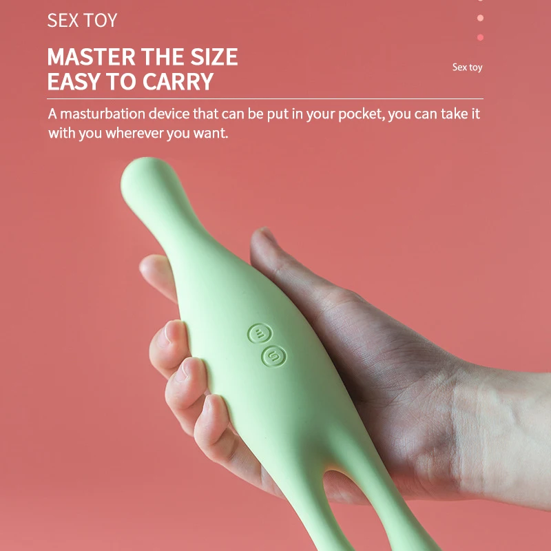 BLACKWOLF-vibrador AV de silicona con doble Clip, masturbador de vibración, estimulador de clítoris, masajeador de pezón, juguete sexual para mujer adulta