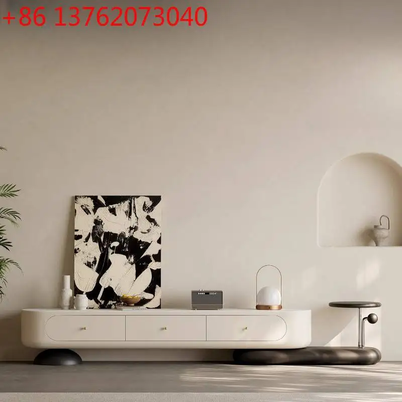 

European Beige Tv Cabinet Sitting Room Extendable White Nordic Tv Cabinet Apartments Modern Mueble De Tv Furniture For Home