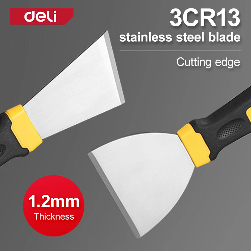 Stainless Steel Scraper Set Sharp Angled Wide Edge Blade For Stubborn Grease Carbon Kitchen Bathroom Tile Metal Surface Cleaning