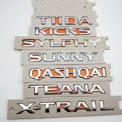 For NISSANTIIDA LANNIA SYLPHY TEANA QASHQAI X-TRAIL SUNNY KICKS CVT rear trunk English logo Letter sign sticker Original factory