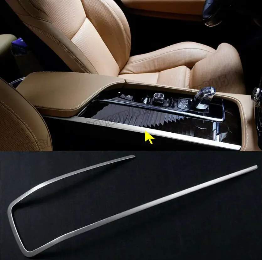 For Volvo XC90 2016 2017 2018 2019 stainless Inner Middle Armrest Decoration Cover Trim