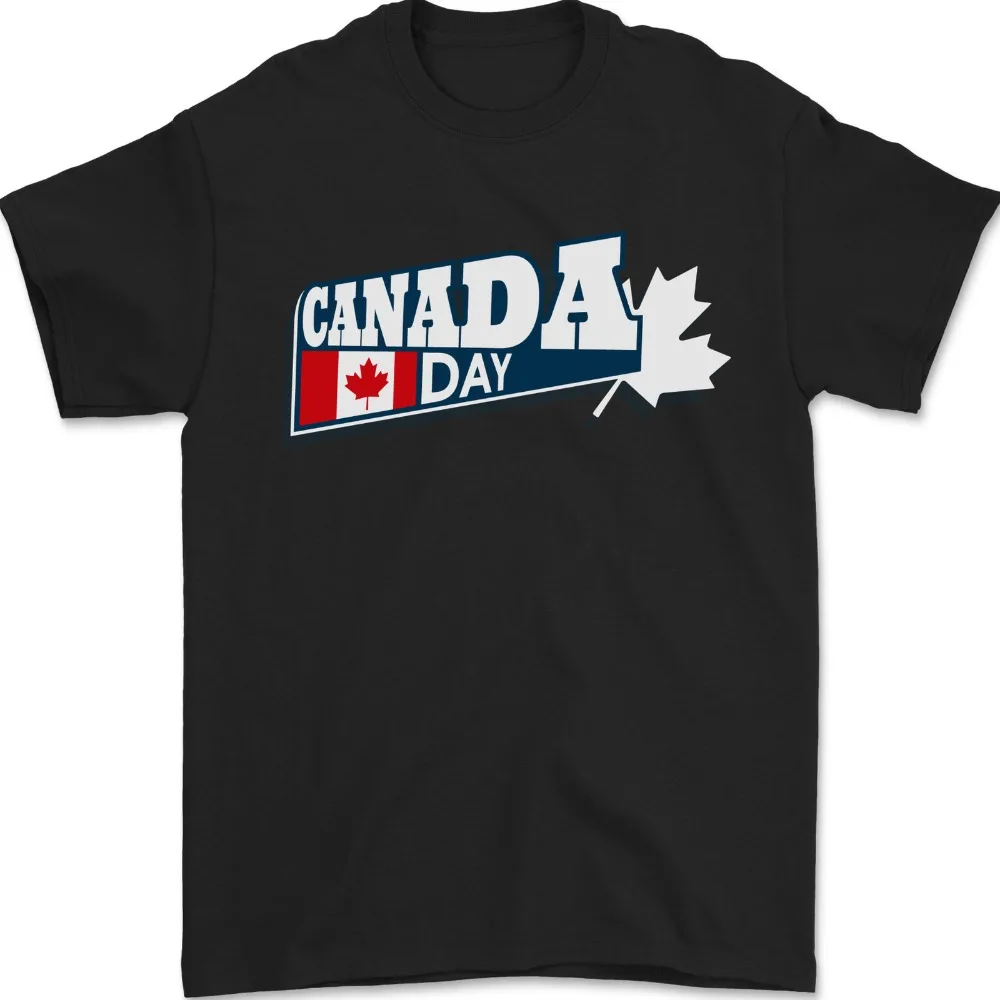 Canada Day Canadian Flag Mens T-Shirt Patriotism Creative Design Tshirt Men Women Fashion Summer Casual Crewneck Cotton Tee Tops