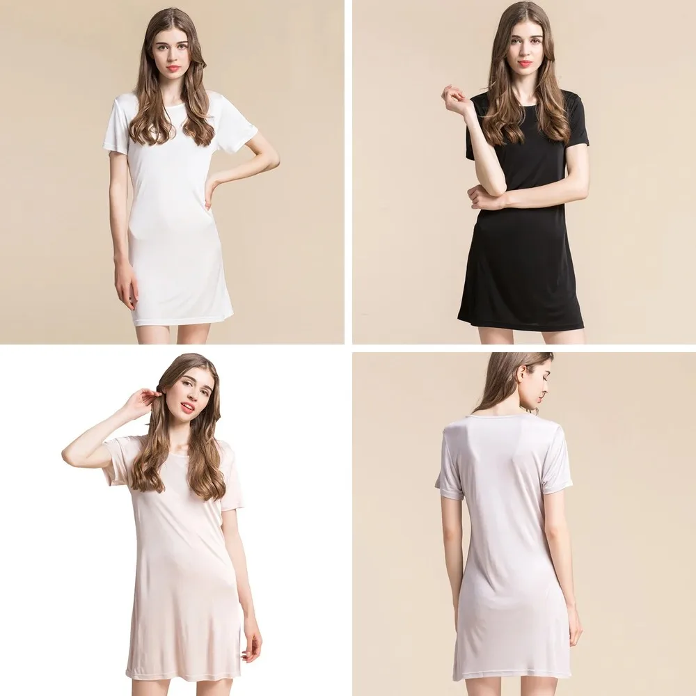 

Women's Summer Silk Nightgown, Loose Plus Size Sleepwear, Comfortable Home Dress Pijamas (Characters: 78)