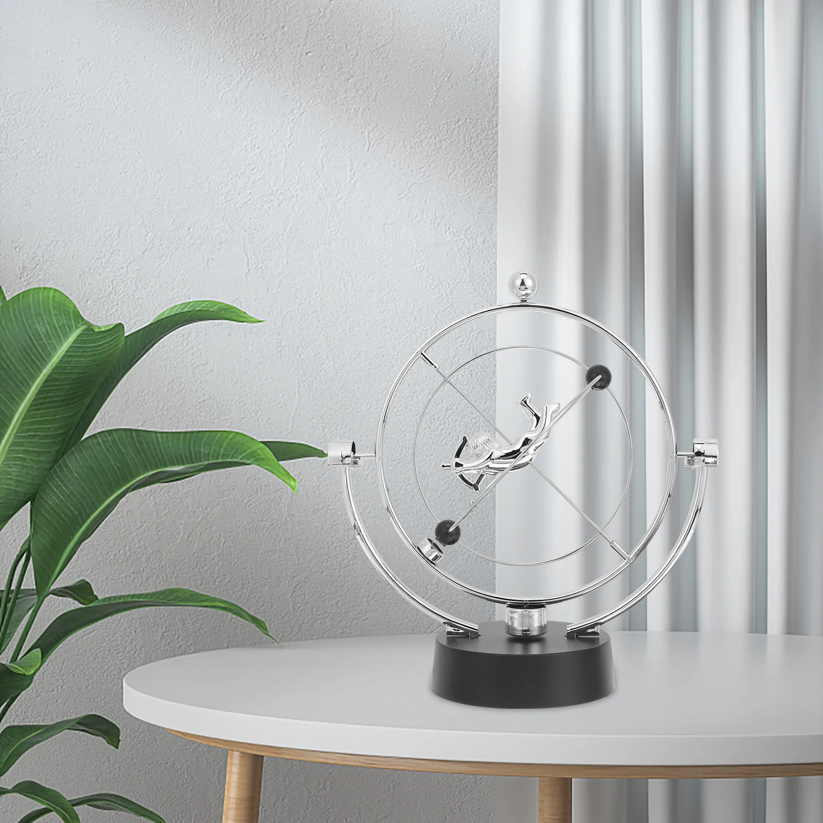 

Stylish Perpetual Motion Decorative Device for Adult Office Use Science Themed Room Accent Fun and Relaxing Tabletop Ornament