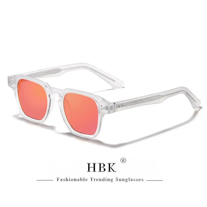 HBK Fashion Square Herren-Sonnenbrille Damen-Sonnenbrille mit Core-Einsatz-Bügel Luxusmarke Sonnenbrillen für Reisen, Strand, Party, Festival, Geschenke – Detail 33