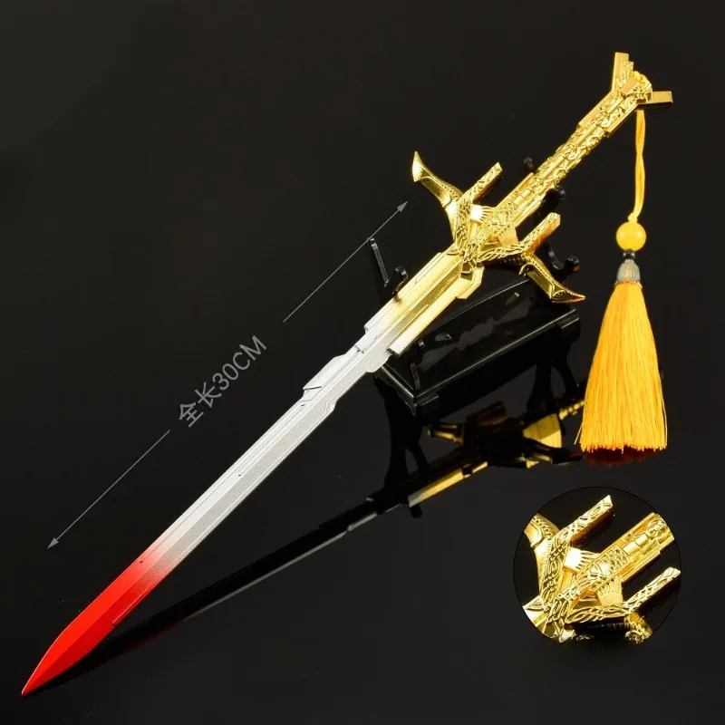 30cm Valhalla Excalibur Game Peripheral Metal Weapon Toy Sword Samurai Crafts Gift Collections Accessories Ornament Toy for Boys