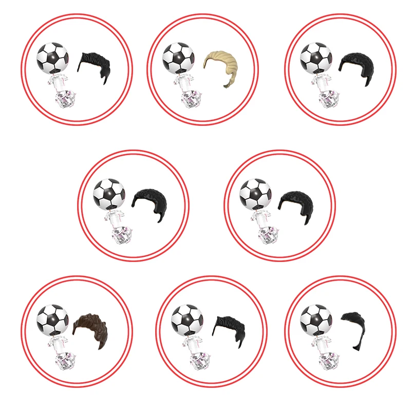 

G0153 Soccer Players Mini Assembled Building Blocks Action Figures Bricks ABS Plastic DIY Kid's Toys