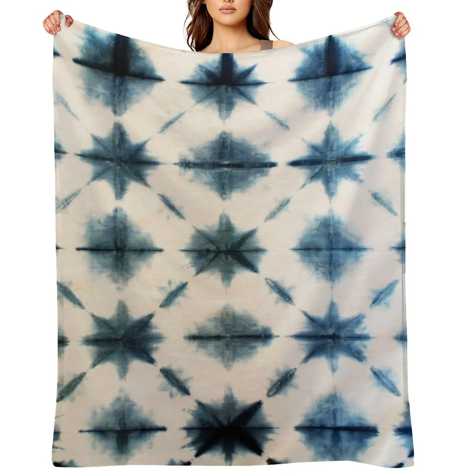 

Shibori Tie Dye, Indigo Throw Blanket Extra Large Throw christmas gifts For Decorative Sofa christmas decoration Blankets