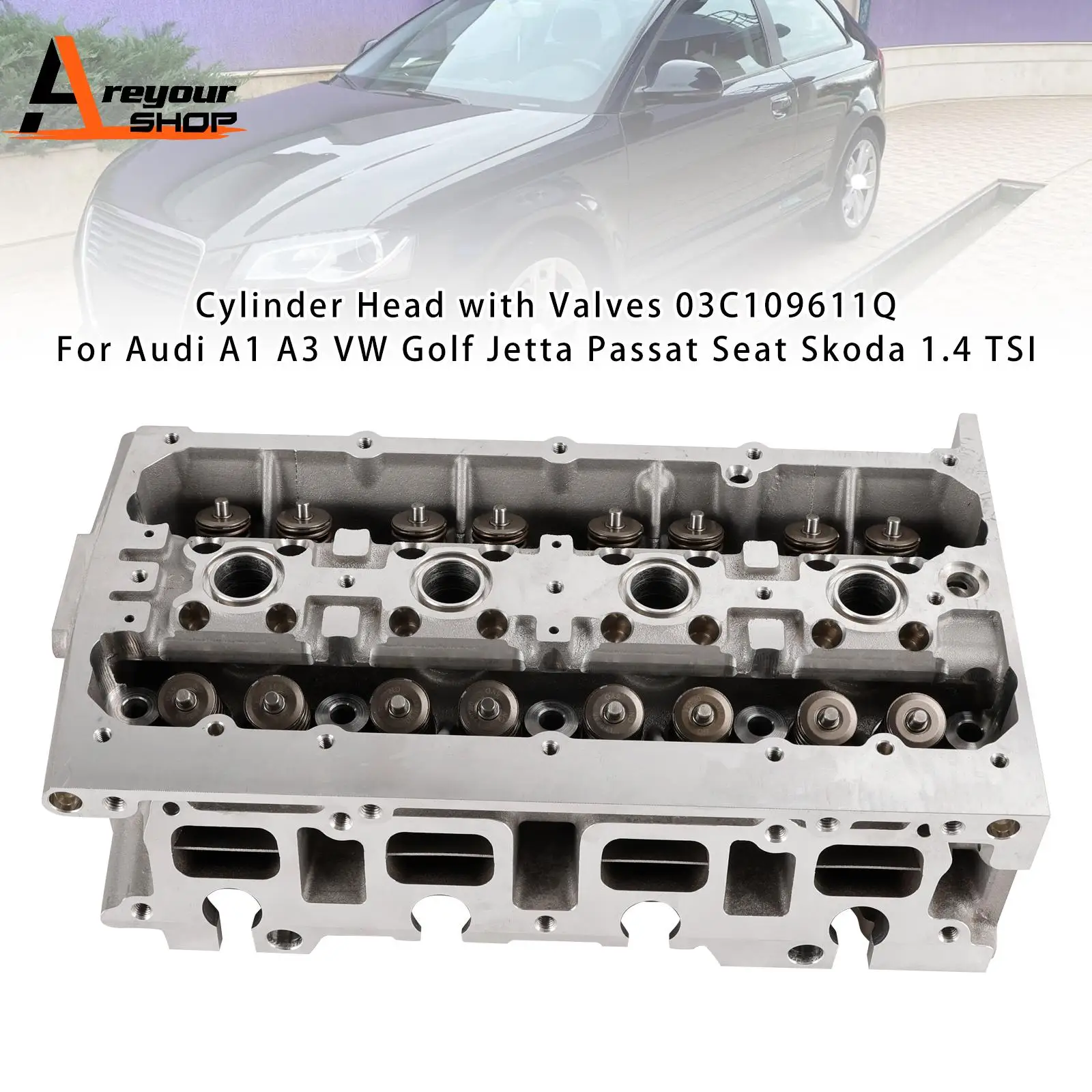 

Cylinder Head with Valves 03C109611Q for Audi A1 A3 for VW Golf Jetta Passat