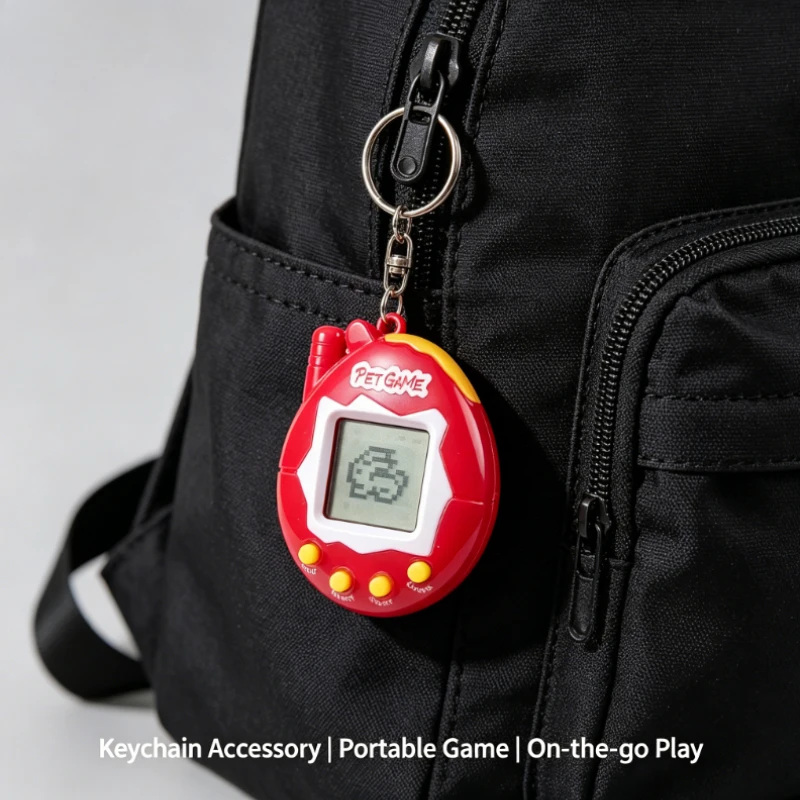 Mini Consola Original con Llavero, Juguete Tamagotchi, Animales Electrónicos Interactivos en Ruso, Alemán, Español y Polaco, Juego para Niños