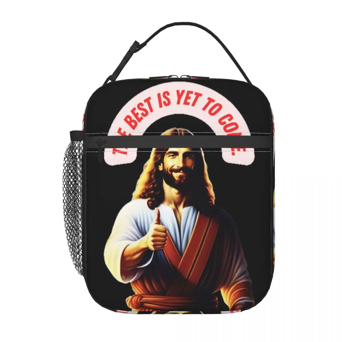 Yeshua The Best Thermal Insulated Lunch Bag for School Funny Jesus Portable Food Bag Men Women Thermal Cooler Lunch Boxes