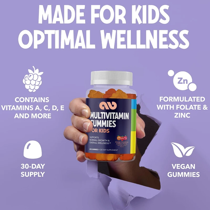 

Male and female children's multivitamin gummies, containing daily vitamins and minerals, create the best healthy body