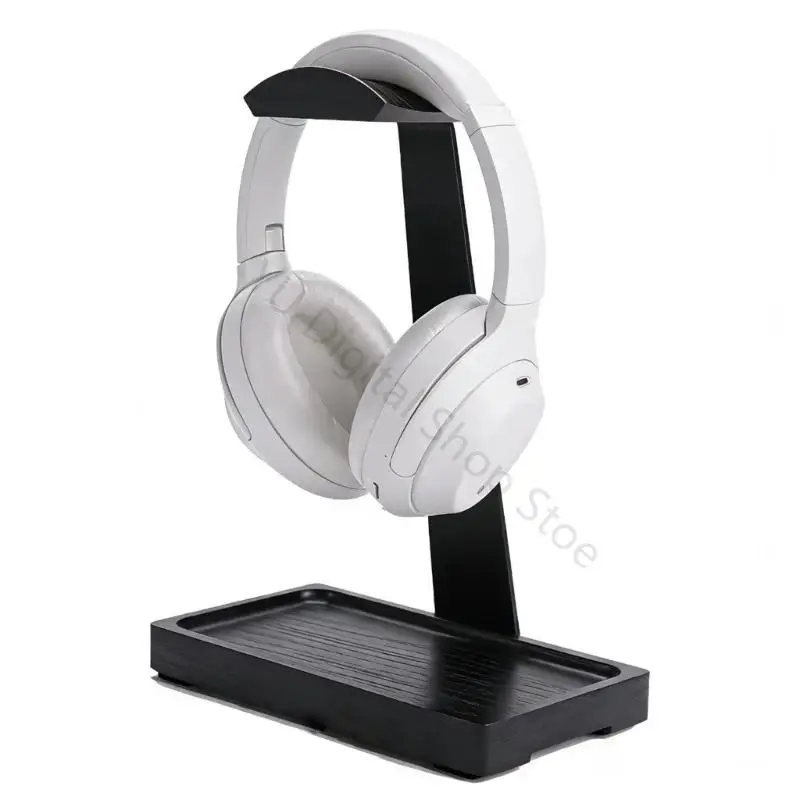96BA Holzständerhalter für Headset-Display-Regal, Schreibtischaufhänger, Kopfhörerständer – Detail 7